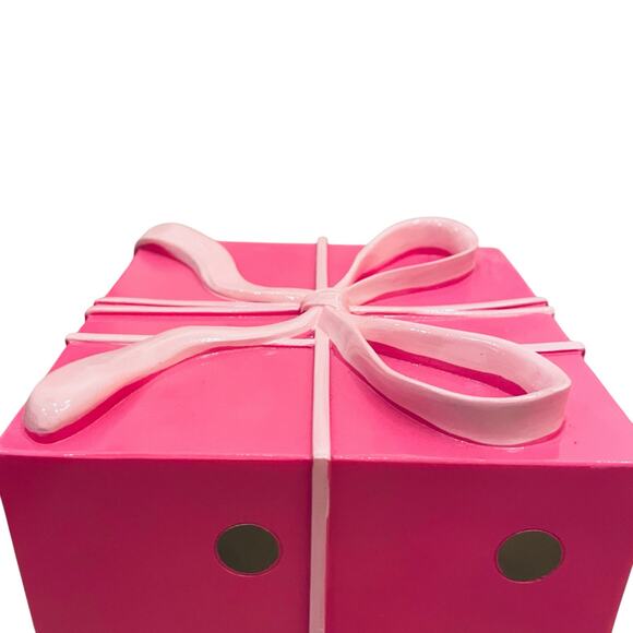 34th & Pine Pink Gold Polka Dot Christmas Present Bow Outdoor Holiday Decor New - Picture 11 of 16